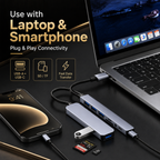 Hub USB 8-en-1 | Compatible Windows, macOS, Android et iOS