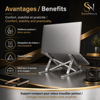 Foldable and Adjustable Laptop Stand – 6 Levels, Premium Aluminum
