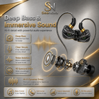 Sport round-hole earphones, Type-C over-ear headphones