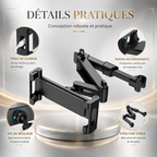 360° Universal Car Headrest Mount Holder for Phone and Tablet