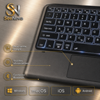 Backlit Bluetooth Keyboard with Touchpad - Multi-Device