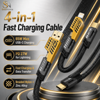 Câble de recharge rapide 4-en-1 USB-C et Lightning|65 W