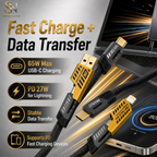 Câble de recharge rapide 4-en-1 USB-C et Lightning|65 W