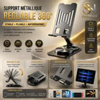 Premium Foldable 360° Metal Phone & Tablet Stand