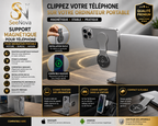 Support Magnétique 2-en-1 pour Téléphone et Ordinateur Portable