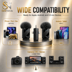 Microphone sans fil 3-en-1 Lightning|USB-C et 3,5 mm