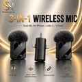 Microphone sans fil 3-en-1 Lightning|USB-C et 3,5 mm